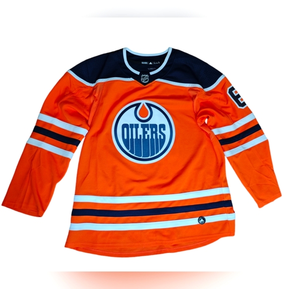 adidas Other - NWOT Men's Adidas 54 Edmonton Oilers Adam Larsson #6 Orange Primegreen Jersey